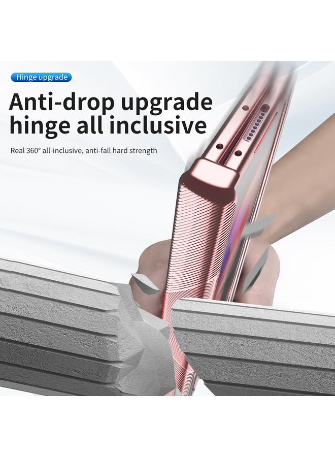 S-TOP Case For Samsung Galaxy Z Fold3 5G Magnetic Hinges Plating Phone Case with Holder - Image 4