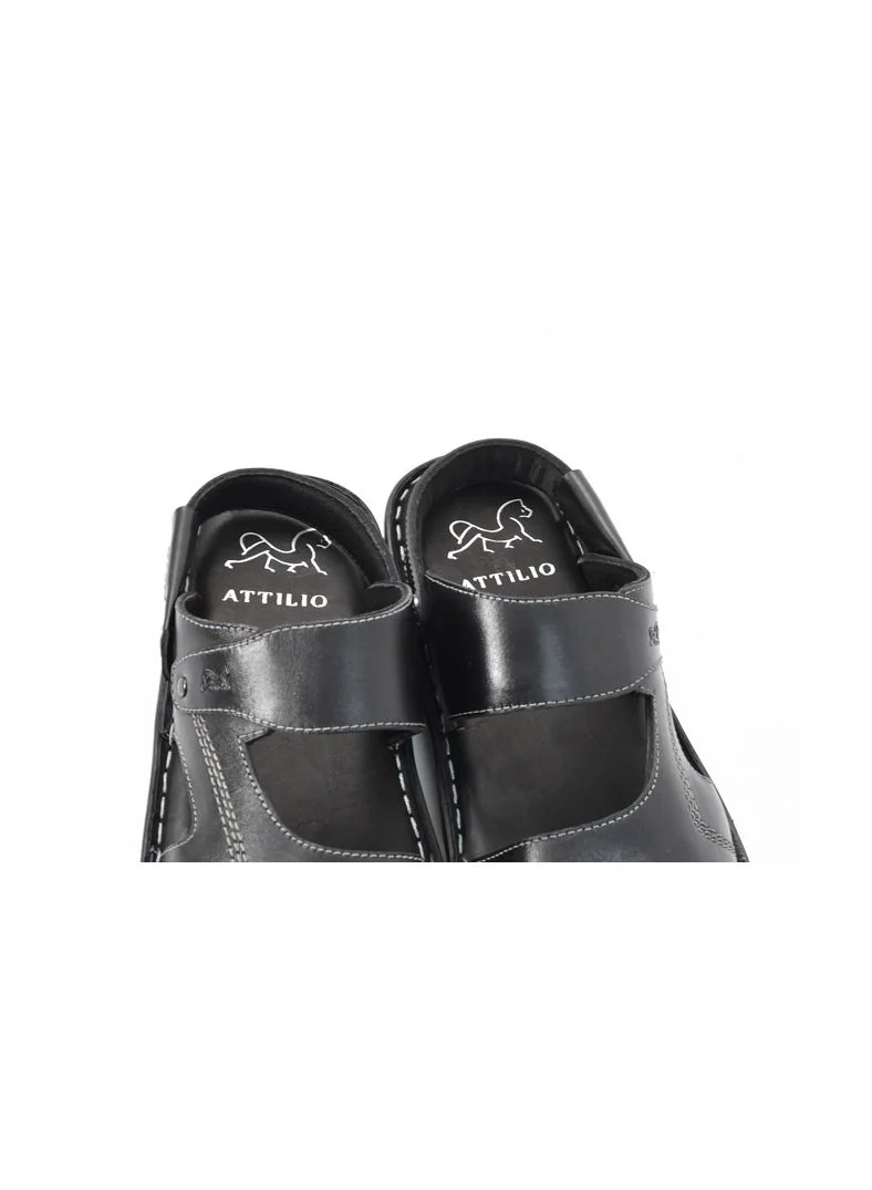 ATTILIO Mens Rio Genuine Leather Casual Arabic Sandals