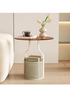 NKX Round Coffee Table with Tempered Glass Top and Storage Box  - Image 3