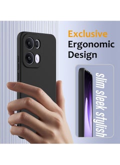 جنرال حافظة مغناطيسية متوافقة مع حافظة Oppo Reno 13 Pro 5G، حافظة رقيقة رفيعة للغاية من السيليكون السائل والمطاط الناعم المصنوع من السيليكون السائل TPU مع حزام للمعصم، حافظة مقاومة للصدمات والسقوط  - Image 3