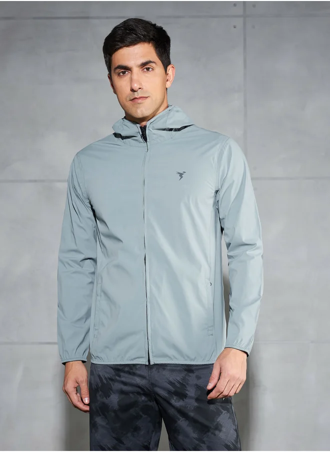 تكنوسبورت Technosport Solid Hooded Zipper Jacket