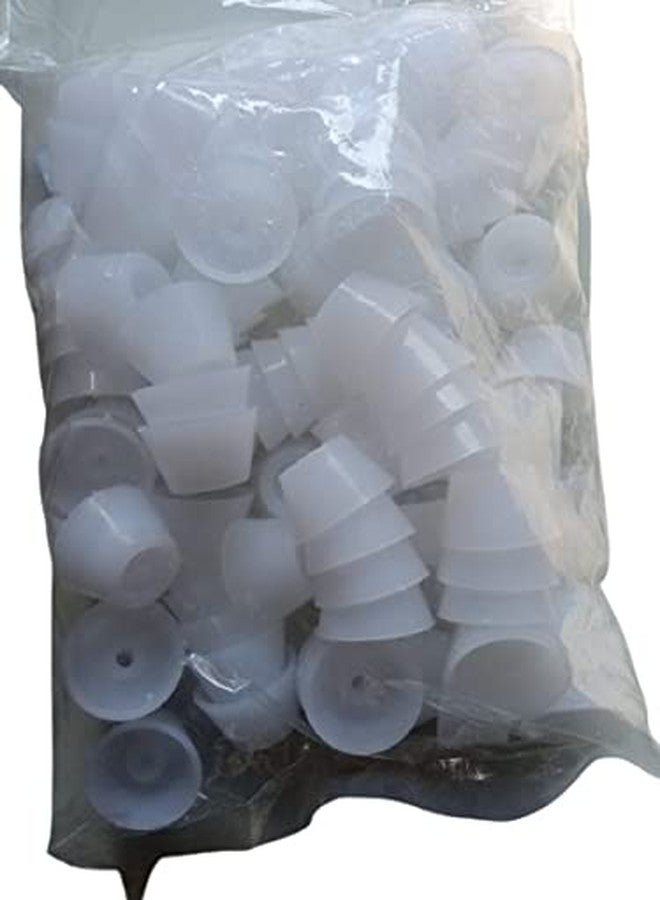 TMC Round Plastic Door Stopper | Door Mounted Door Stopper | Door Bush | Small Pack of 100 | Packet of 320 Grams - Image 1