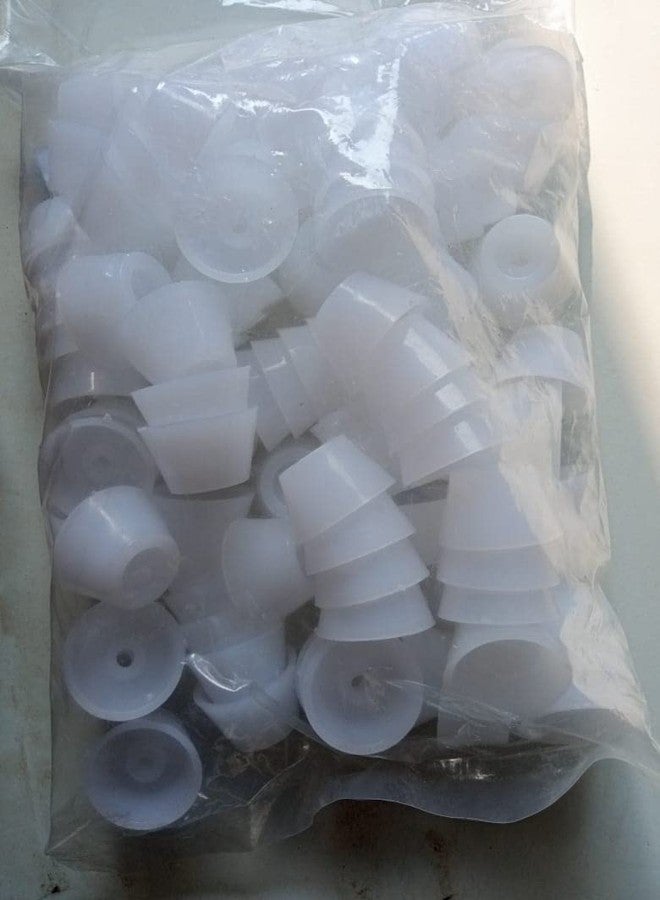 TMC Round Plastic Door Stopper | Door Mounted Door Stopper | Door Bush | Small Pack of 100 | Packet of 320 Grams - Image 2