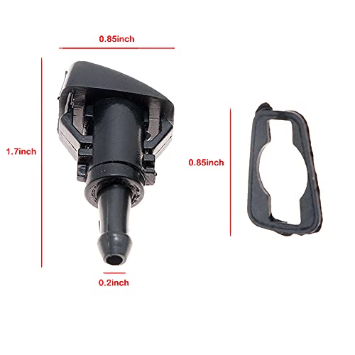 Syconeer Pack of 2 Windshield Washer Nozzle Sprayers Kit Front Left Right Windshield Washer Squirter Nozzle for 2005-2015 Jeep 2004-2017 Dodge 2001-2016 Chrysler Replace 5116079AA 5160308AA - Image 4