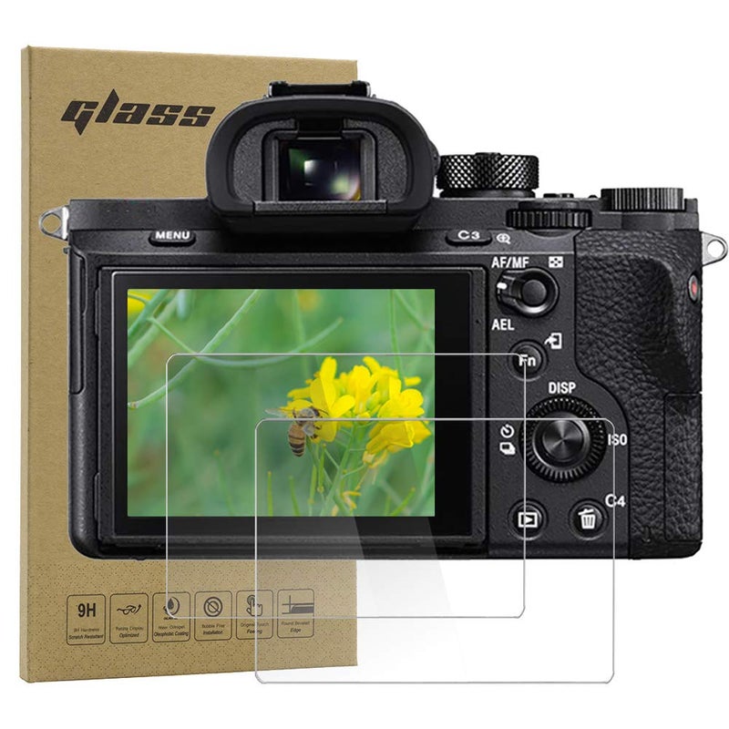 Macolink Screen Protector for Sony Alpha A1 A9 A9II A7C A7RIII A7RIV A7III A7SIII A7RII A7SII A7II, Tempered Glass for A73 A7R4 A7R3 RX1RII RX1R RX100M7/5/4 RX10M4/3/2 (Not Compatible A7IV) -2 Pack - Image 1