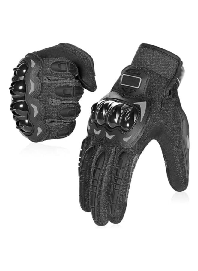 Motorcycle Gloves for Men and Women, Full Finger Touchscreen Motorbike Gloves for Riding, Road Racing, Cycling, Climbing, Motocross - Black L (Size : X-Large) - Image 1