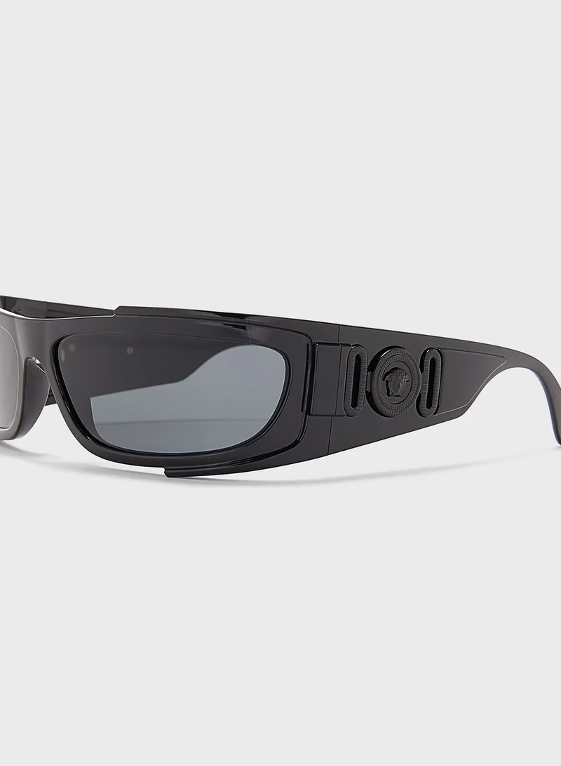 VERSACE 0Ve4446 Rectangle Sunglasses