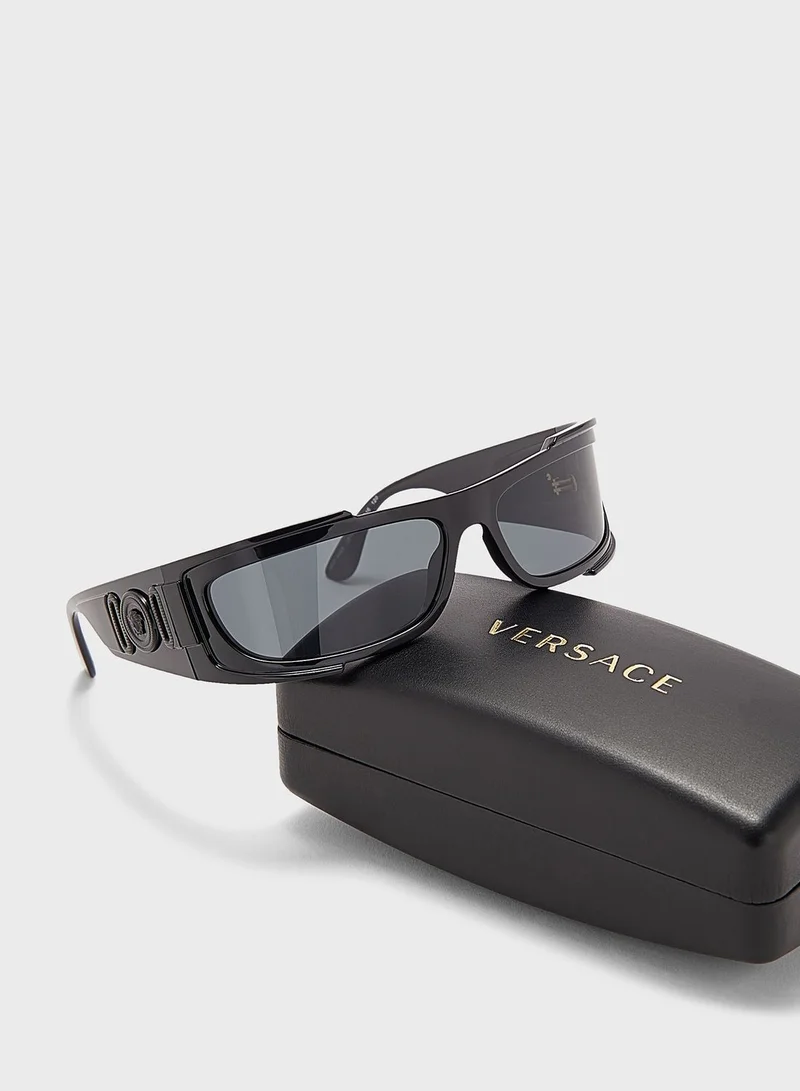 VERSACE 0Ve4446 Rectangle Sunglasses