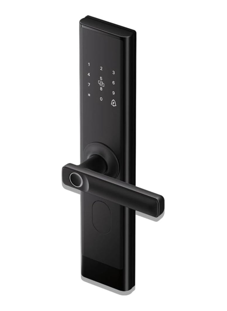 eurocliq Security Smart Lock Keyless Entry Door Lock Touchscreen Keypad App Remote Control with Fingerprint Password Card Access Aluminum Panel  - Image 1
