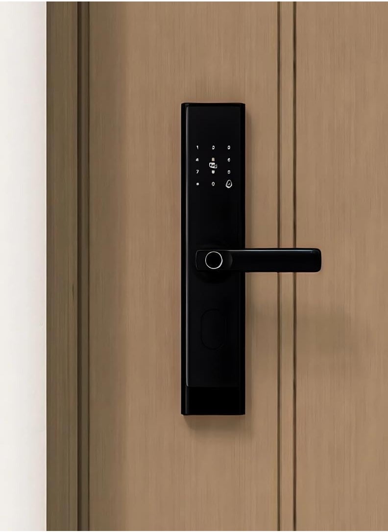 eurocliq Security Smart Lock Keyless Entry Door Lock Touchscreen Keypad App Remote Control with Fingerprint Password Card Access Aluminum Panel  - Image 2