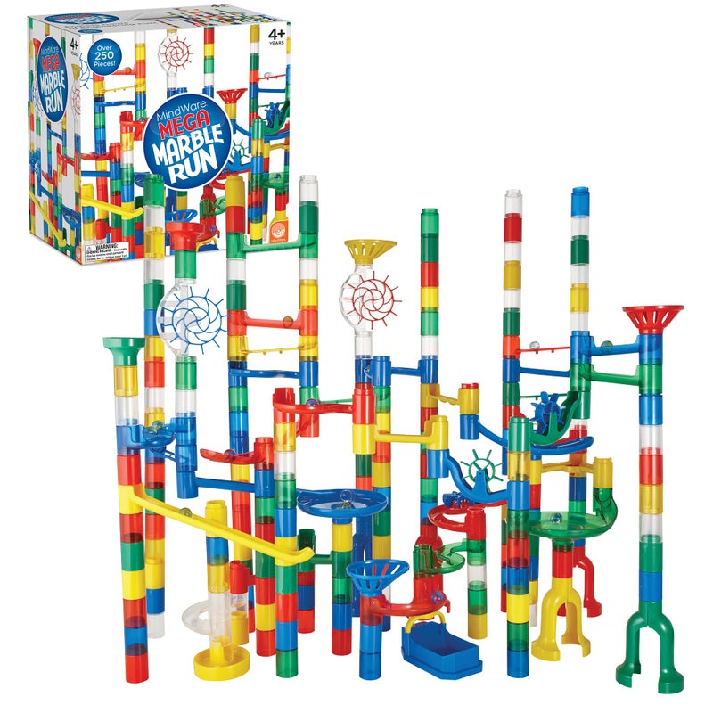 MindWare Mega Marble Run Building Set  215 Durable Pieces and 40 Marbles  Build Engineernig and Sceince Toy  Ages 4 and Up - Image 2