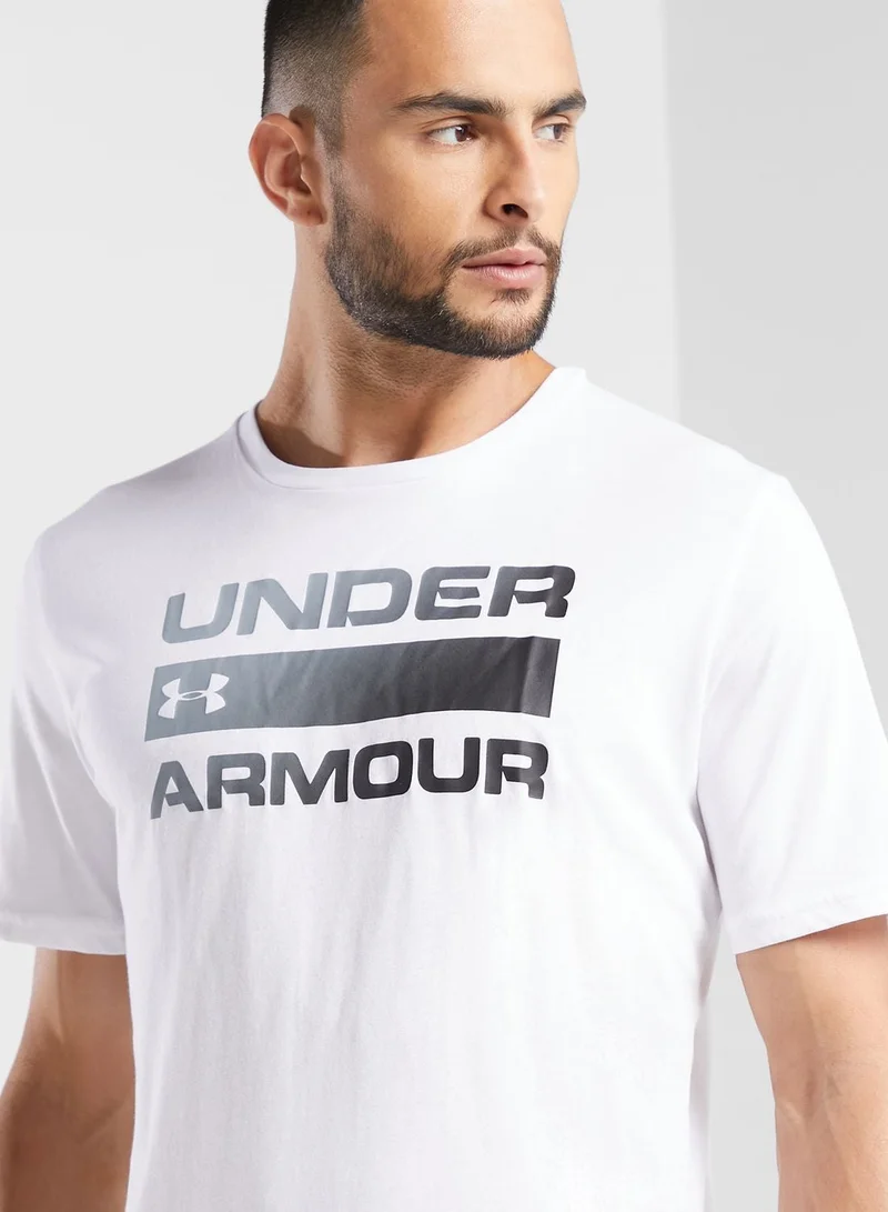 UNDER ARMOUR  Team Wordmark Printed T-Shirt for Men | Best Price UAE