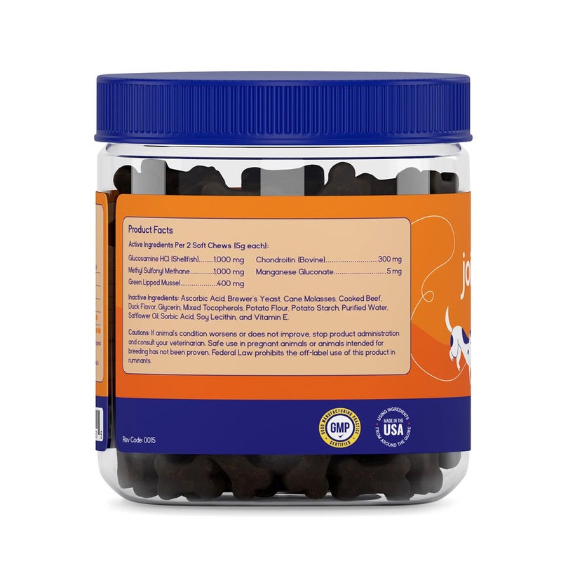 PupGrade Joint Support Supplement for Dogs - Natural Glucosamine Chondroitin with MSM - Hip & Joint Pain Relief - Recommended for Hip Dysplasia, Arthritis & Joint Disease - USA Tested - 60 Chews - Image 2