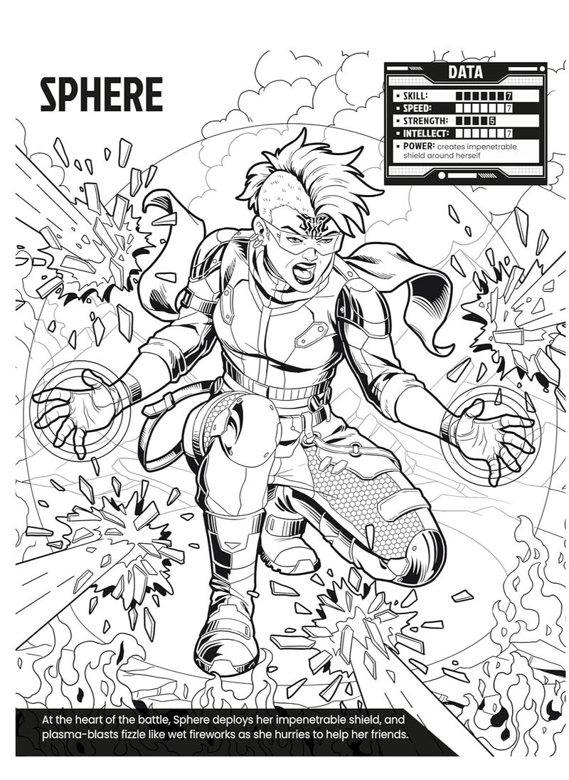 Usborne - Usborne Color Your Own Superheroes - Image 1