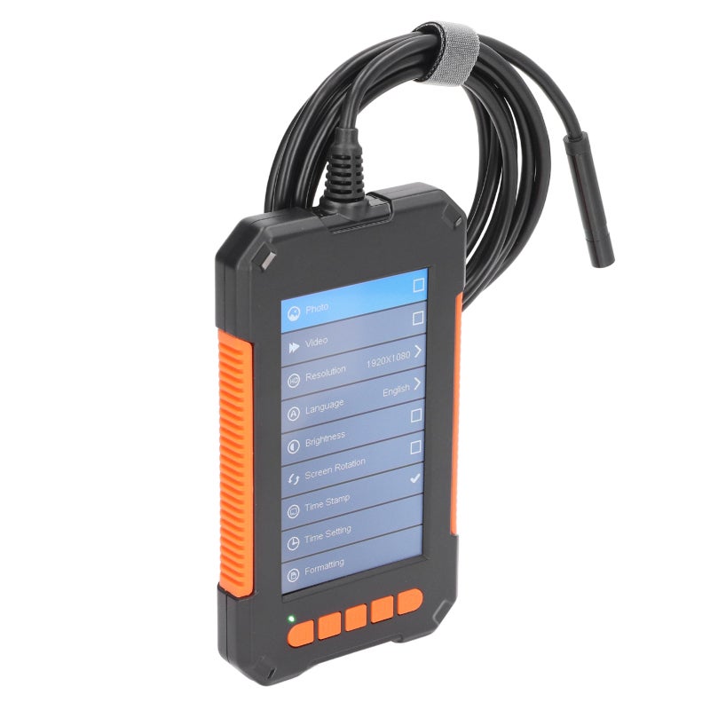 Industrial Endoscope 8mm Lens 1080P IPS Screen - IP67 Waterproof Borescope with 8 LED Lights for Automobile Testing - Image 5