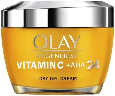 Olay Regenerist AHA 24 Vitamin C Day Cream 50 g Gel Cream with Niacinamide Womens Face Cream AntiAgeing Care for All Skin Types for Women Radiant and Even Skin