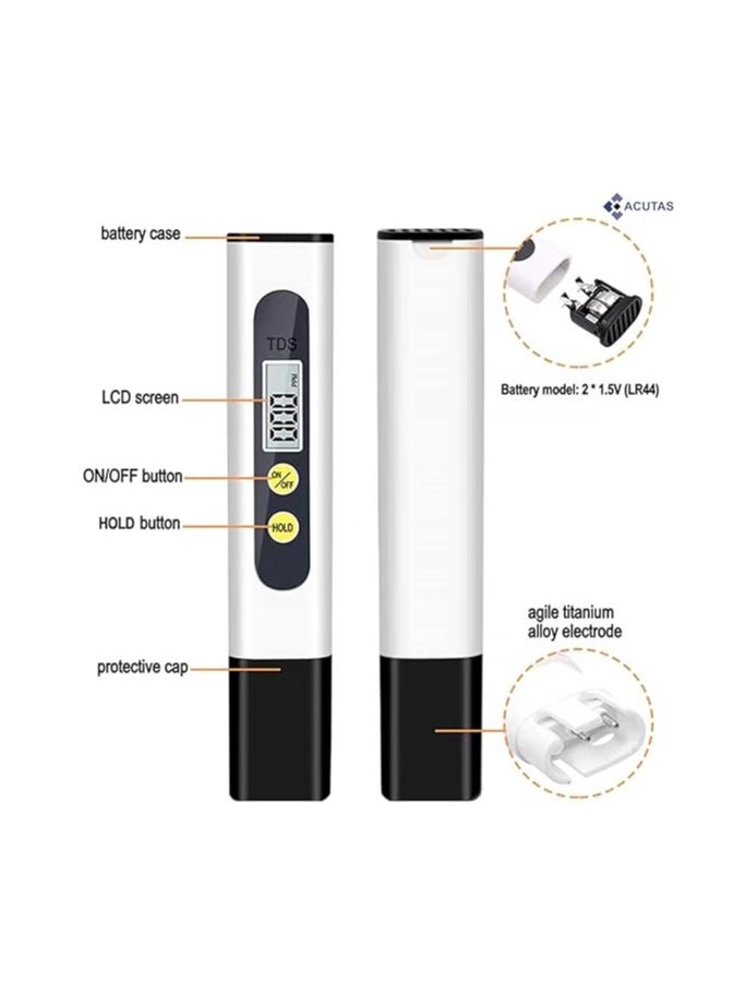 Generic TDS Meter Digital Water Tester 0-9990ppm Drinking Water Quality Analyzer Monitor Filter Portable Digital LCD TDS-M2 Meter Pen  - Image 5