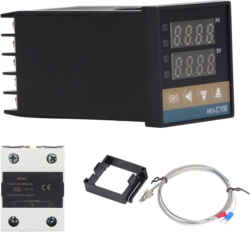 مجموعة منظمات حرارة PID رقمية 3 قطع، نطاق درجة الحرارة 0-400℃، مع وحدة ريلي وموصل حراري (40A) - Image 4