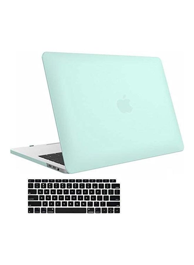 Protective Case Cover with Keyboard for Apple MacBook Air 13-Inch Mint Green/Black - Image 1