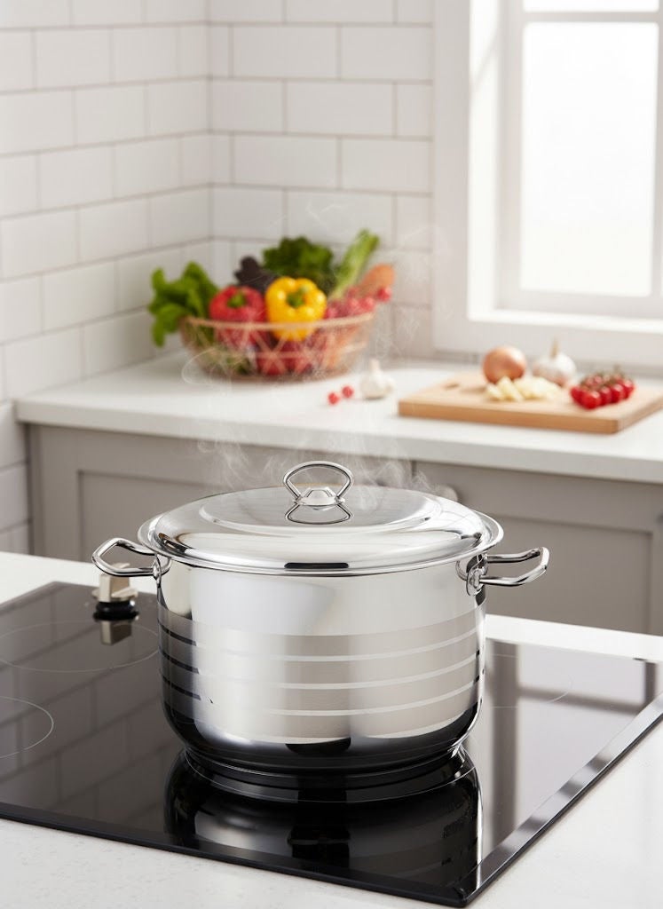 Gastro Stainless Steel Cooking Pot With Lid 18/10 Silver 36cm - Image 4