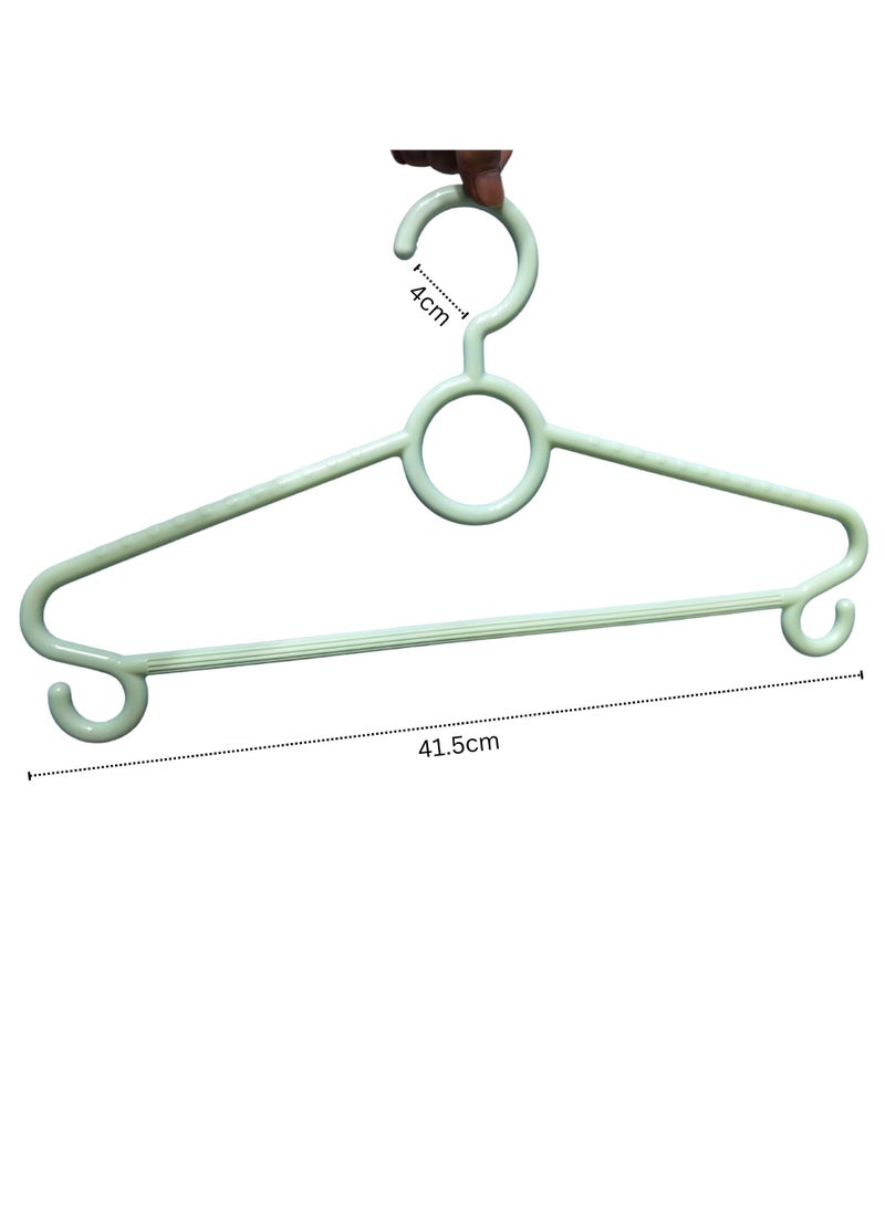 ORTUK 12pcs Heavy Duty Plastic Hangers, Thick Strong Clothes Hangers, Space Saving Coat Hangers with Non Slip Bottom Hooks, Clothing Hangers for Closet, Jackets, Suits, Blazers, Shirts, Pants, Uniform 41cm - Image 4