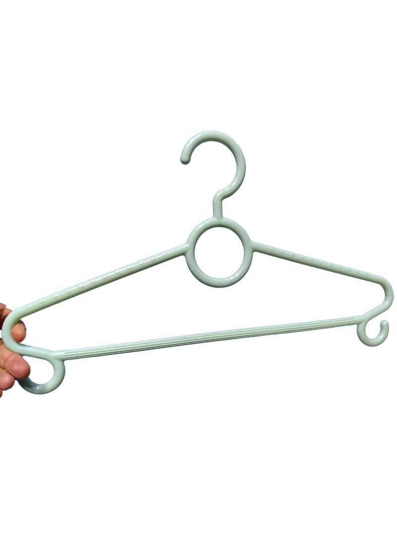 ORTUK 12pcs Heavy Duty Plastic Hangers, Thick Strong Clothes Hangers, Space Saving Coat Hangers with Non Slip Bottom Hooks, Clothing Hangers for Closet, Jackets, Suits, Blazers, Shirts, Pants, Uniform 41cm - Image 5