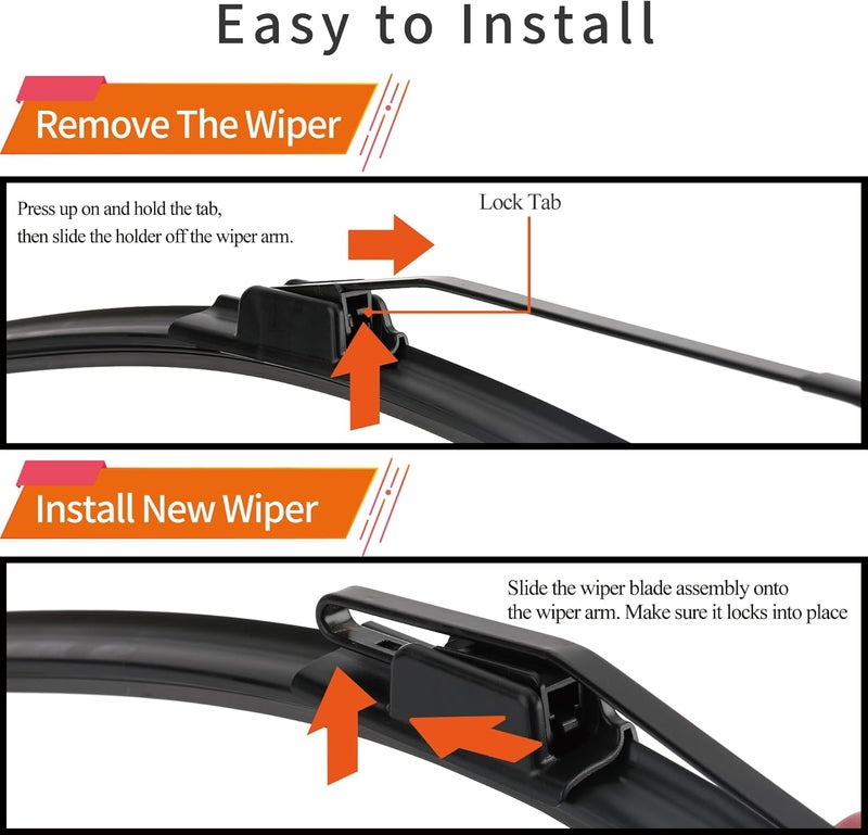 WINNERS Windshield Wiper Blades for Kia Seltos 2021-2024 - Front 24 Inch, 18 Inch & Rear 12 Inch - Image 5