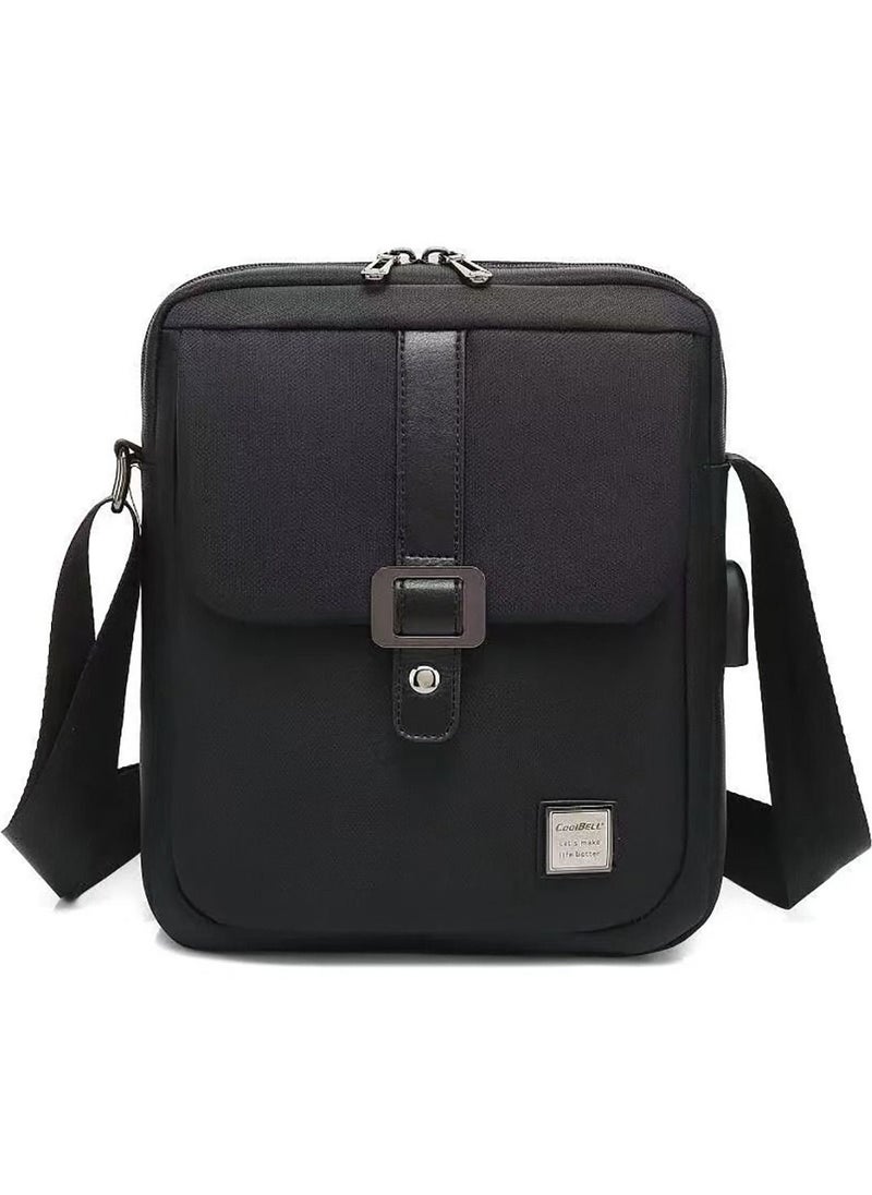 Unisex Tablet Shoulder Bag for Travel/School/Work - Black