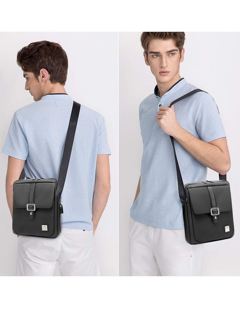 Unisex Tablet Shoulder Bag for Travel/School/Work - Black