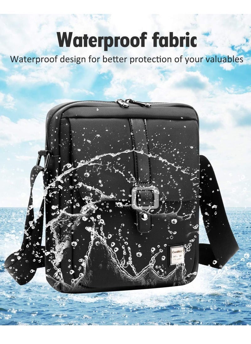 Unisex Tablet Shoulder Bag for Travel/School/Work - Black