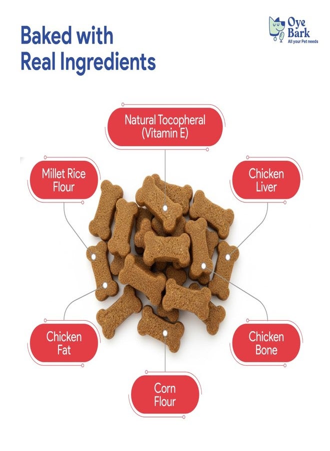 بسكويت أوي بارك بارك بايت للكلاب ٥٠٠ غرام | بسكويت مقرمش للجراء والكلاب البالغة | مكافآت صحية لتدريب الكلاب ووجبات خفيفة يومية | دجاج، دخن وأرز | مكافآت لجميع السلالات - Image 5