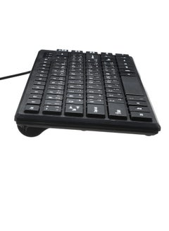 Forev FOREV FV-65S Keyboard Mini Silent Office Comfort keyboard USB Wired – 83 Slim chocolate keycap – Arabic / English | Black  - Image 2