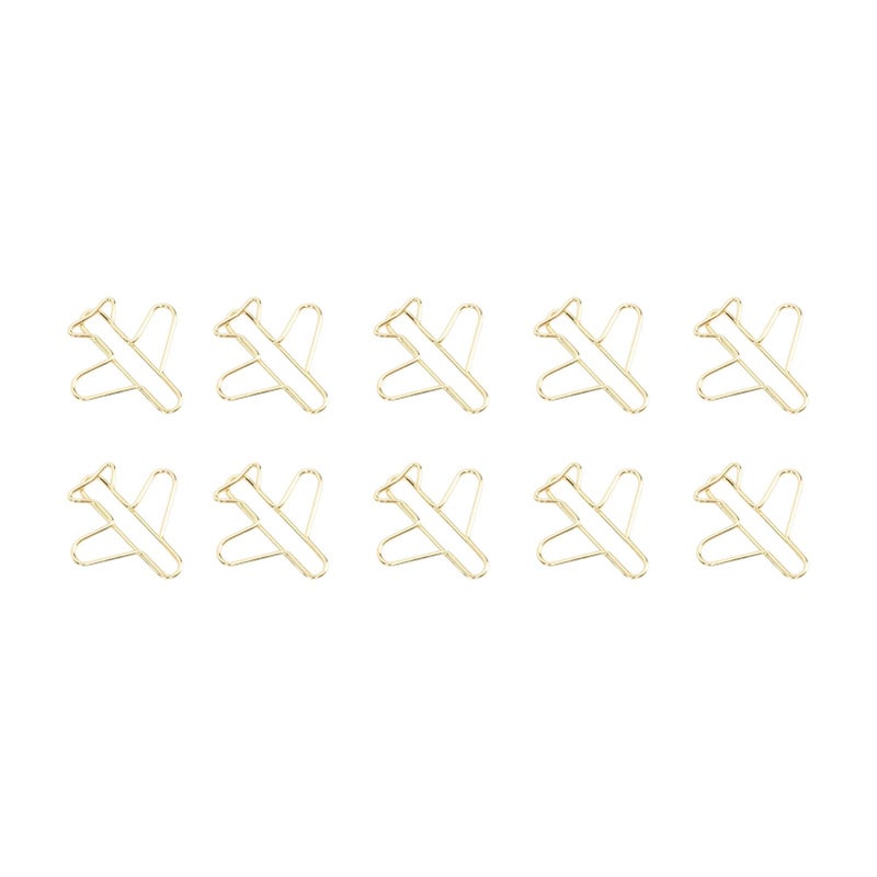 Rose Gold Airplane Shaped Paper Clips 100pcs Lightweight Metal Multi Purpose Bookmark for School Office - Image 5