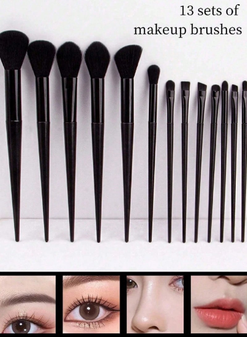 13-Piece Professional Makeup Brush Set with Travel Case – Full Face & Eye Brushes for Seamless Application - Image 2