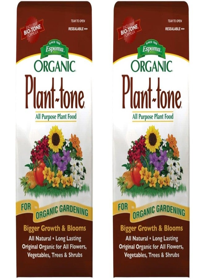 Espoma Organic Plant-Tone 5-3-3 Natural & Organic All Purpose Plant Food; 4 lb. Bag; Organic Fertilizer for All Flowers, Vegetables, Trees, and Shrubs. - Pack of 2 - Image 1