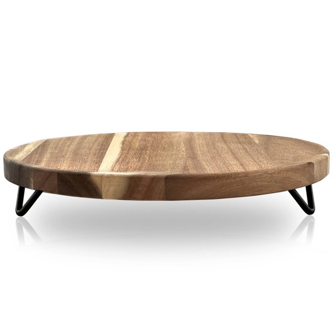 DECORATIVE ROUND WOOD RISER FOR DISPLAYPEDESTAL TRAY FOR HOME OR KITCHEN AND BATHROOM COUNTERTOP ORGANIZERFARMHOUSE KITCHEN COUNTER DECOR TRAY 12INCH