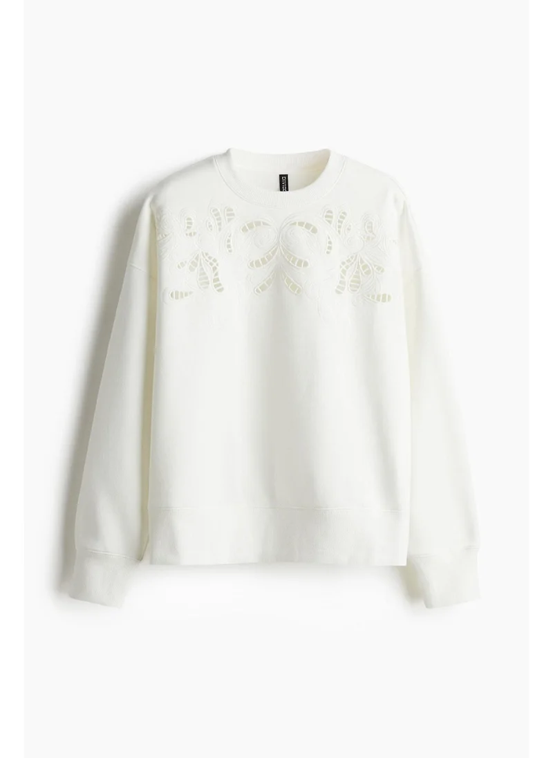 H&M Oversized motif-detail sweatshirt