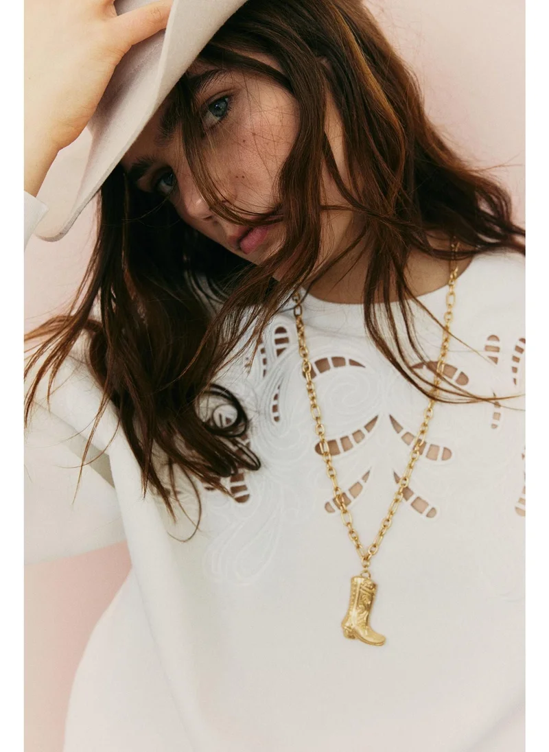 H&M Oversized motif-detail sweatshirt