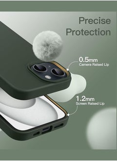 Yuwell iPhone 15 Plus Case Silicone Phone Case Shockproof Protective Case Cover Anti-Scratch Microfiber Lining 4 Layers Ultra Slim iPhone Case 6.7 Inch iPhone 15 Plus Silicone Case Dark Green  - Image 4