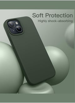 Yuwell iPhone 15 Plus Case Silicone Phone Case Shockproof Protective Case Cover Anti-Scratch Microfiber Lining 4 Layers Ultra Slim iPhone Case 6.7 Inch iPhone 15 Plus Silicone Case Dark Green  - Image 5