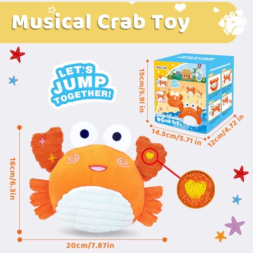 RedCrab Crawling Crab Baby Toy for 1218 Months with 120 Songs Recording FeatureMusical Dancing Walking Bouncing Tummy Time Crab Toy for Infant 618 MonthsSensory Toys for Newborn Gifts - Image 5