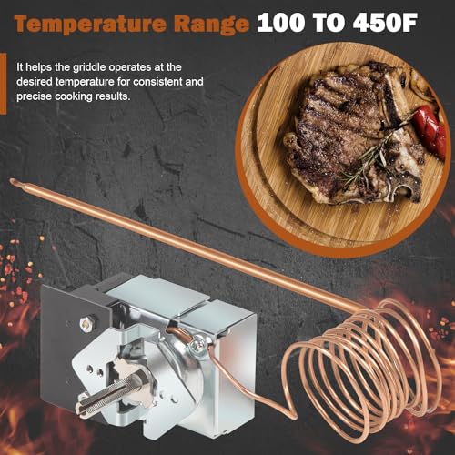 Bonbo Upgraded SA-465-36 Electric Griddle Thermostat Control for Star 2T-Z5958 STAR MFG 2T-Z5958 STAR MFG Z5958 AllPoints 46-1368, Temp 100-450F - Image 4
