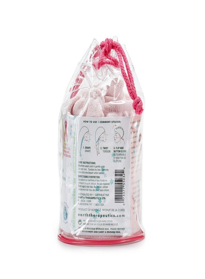 Earth Therapeutics Ultra-Absorbent Quick-Dry Hair Turban (Pink) - Image 4