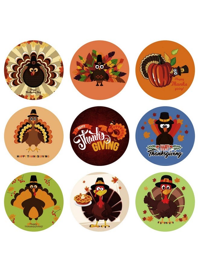 Elcoho 600 Pieces Funny Thanksgiving Stickers Assortment Turkey Design Roll Stickers For Party Favors Supplies - Image 4