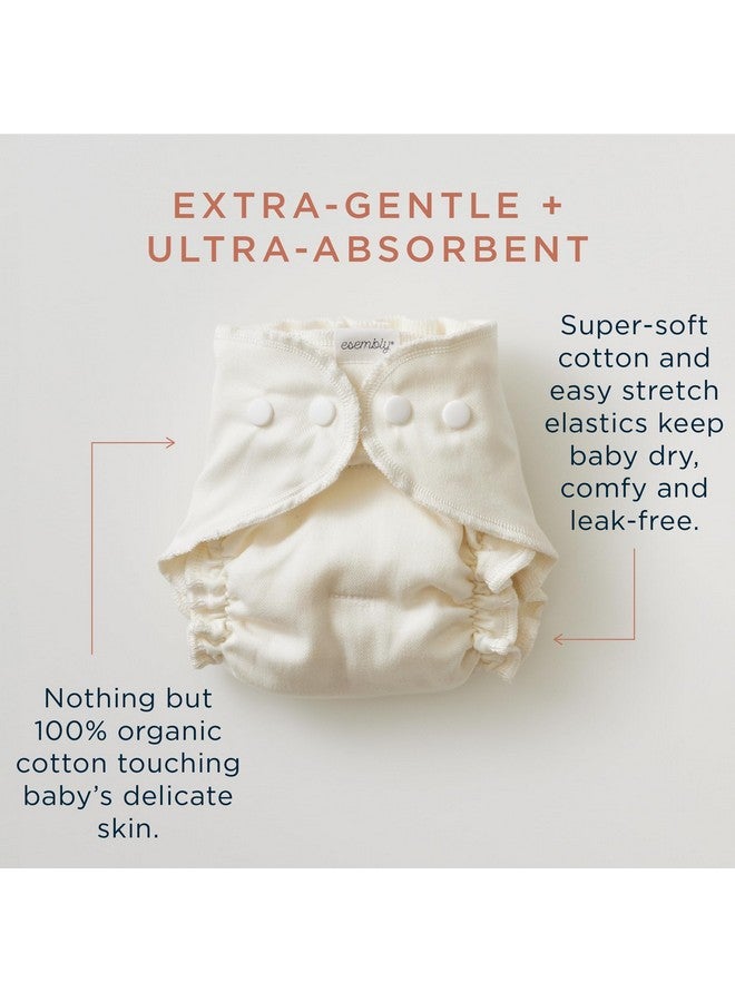Esembly Try-It Kit - Cloth Diaper Starter Set with Organic Cotton Diapers, Waterproof Diaper Cover, Wet Bag, and Laundry Detergent - Botanic Garden, Size 1 (7-18lbs) - Image 5