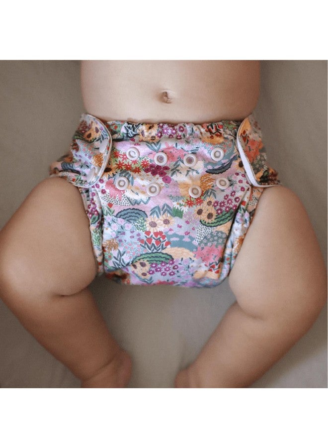 Esembly Try-It Kit - Cloth Diaper Starter Set with Organic Cotton Diapers, Waterproof Diaper Cover, Wet Bag, and Laundry Detergent - Botanic Garden, Size 1 (7-18lbs) - Image 3