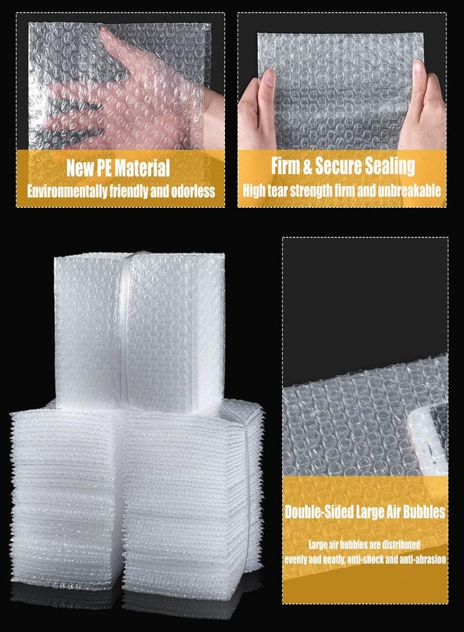 EPHECH 300PCS Clear Bubble Out Bag 6" x 6", Small Bubble Pouches Wrap Bags, Double Wall Shockproof Bubble Pouches Packaging Bags Cushioning Protective Bag for Moving, Shipping, Packing and Storage - Image 3