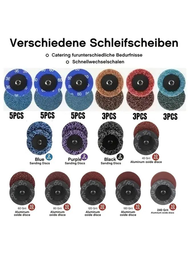 90 Pcs 2 Inch Sanding Disc Pads Set Aluminum Oxide Grit for Drill Grinder Rotary Tools - Image 4