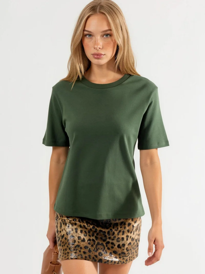 بوسيم BUSEM Crew Neck Cotton T-Shirt