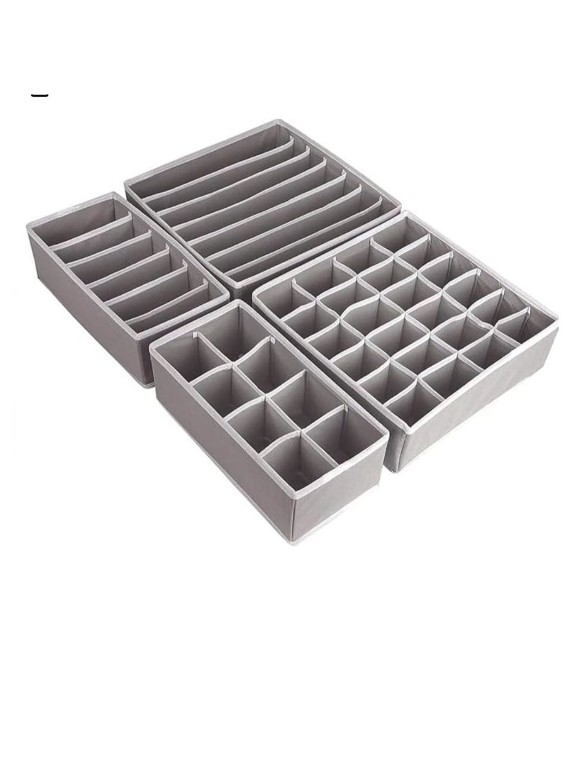 (2 sets) Foldable underwear organizer for organizing drawers, dividing them, and storing socks, baby clothes, and crafts. The organizer consists of 4 pieces, (gray) - pzsku/Z3F973644B837FFABCA49Z/45/_/1730281210/08809edc-7415-4625-ba60-3e404444a5be